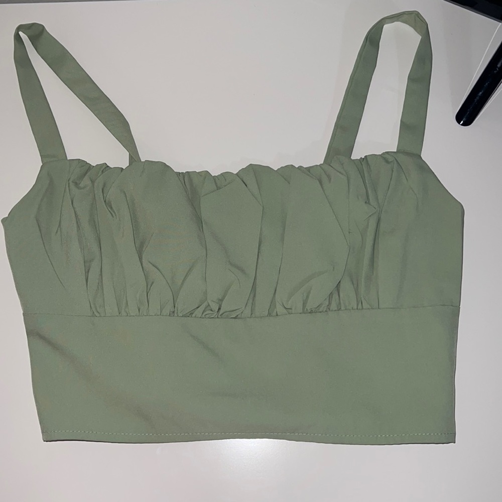 matcha green crop top!